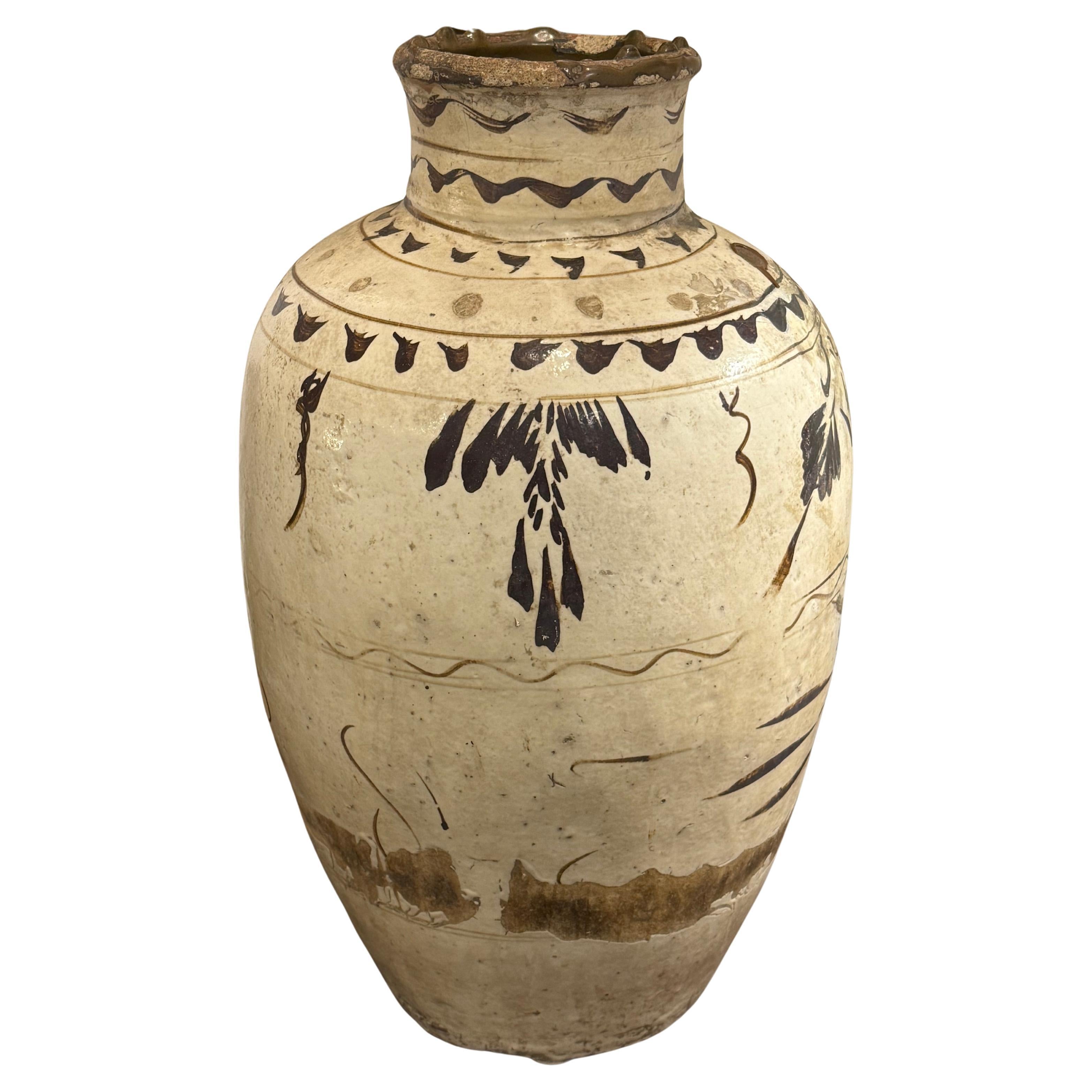 A Chinese Cizhou Stonweare Vessel, Ming Dynasty, 17th Century