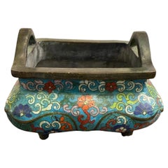 A Chinese Cloisonné Enamel Incense Burner with Mark, Late 19th Century