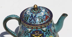 Chinese Cloisonné Enamel Teapot and Cover, 20th Century