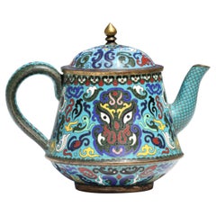 Chinese Cloisonné Enamel Teapot and Cover, 20th Century