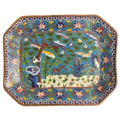 A Chinese Cloisonne Tray with Qianlong Mark, Early 20th Century