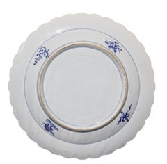 Chinese Export Blue and White "Cranes" Charger Qing Dynasty