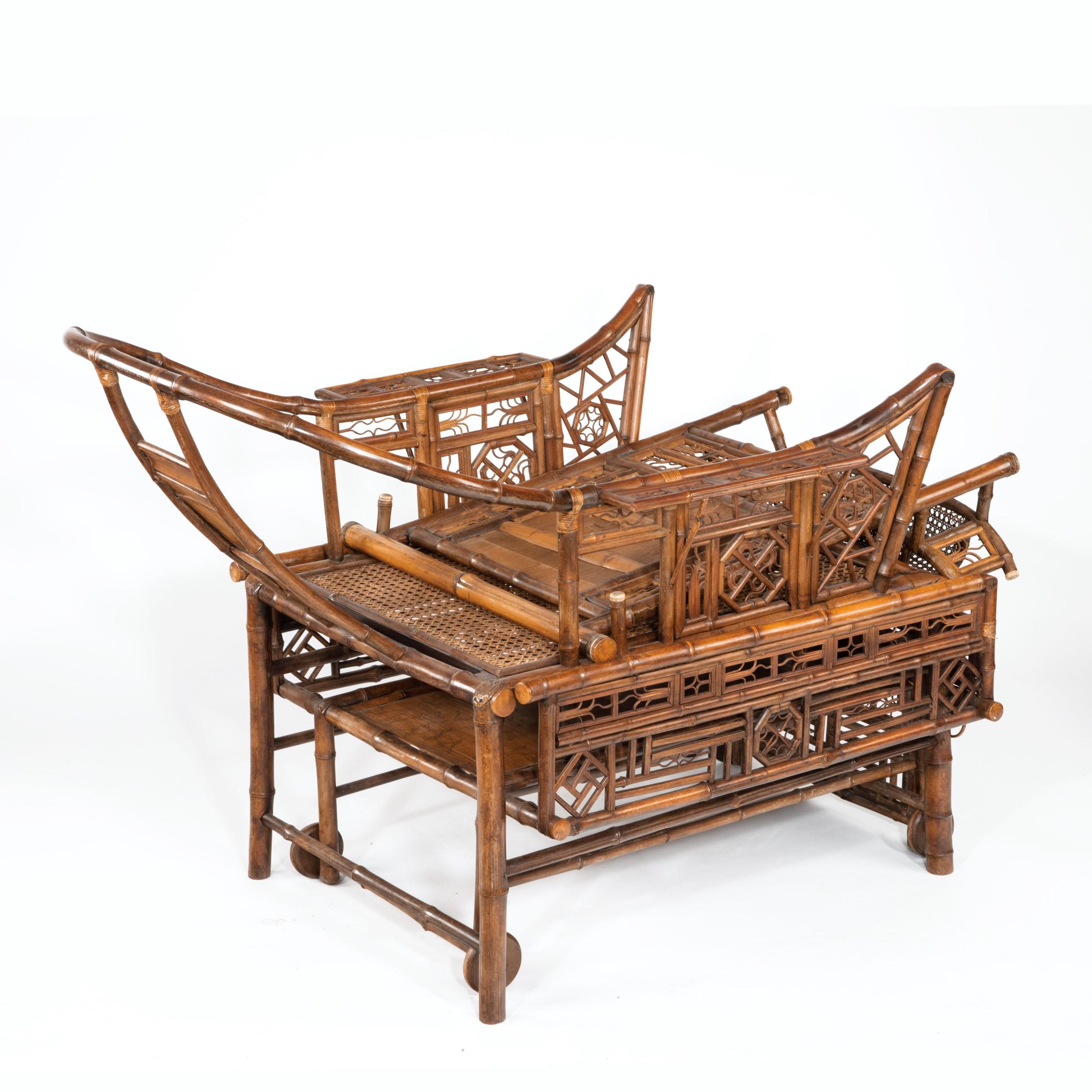 Chinese Export ‘Brighton Pavilion’ Bamboo Adjustable Day Bed For Sale 14
