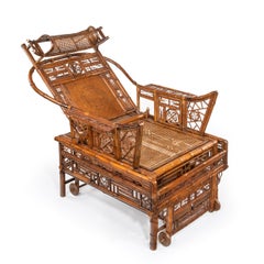 Chinese Export ‘Brighton Pavilion’ Bamboo Adjustable Day Bed
