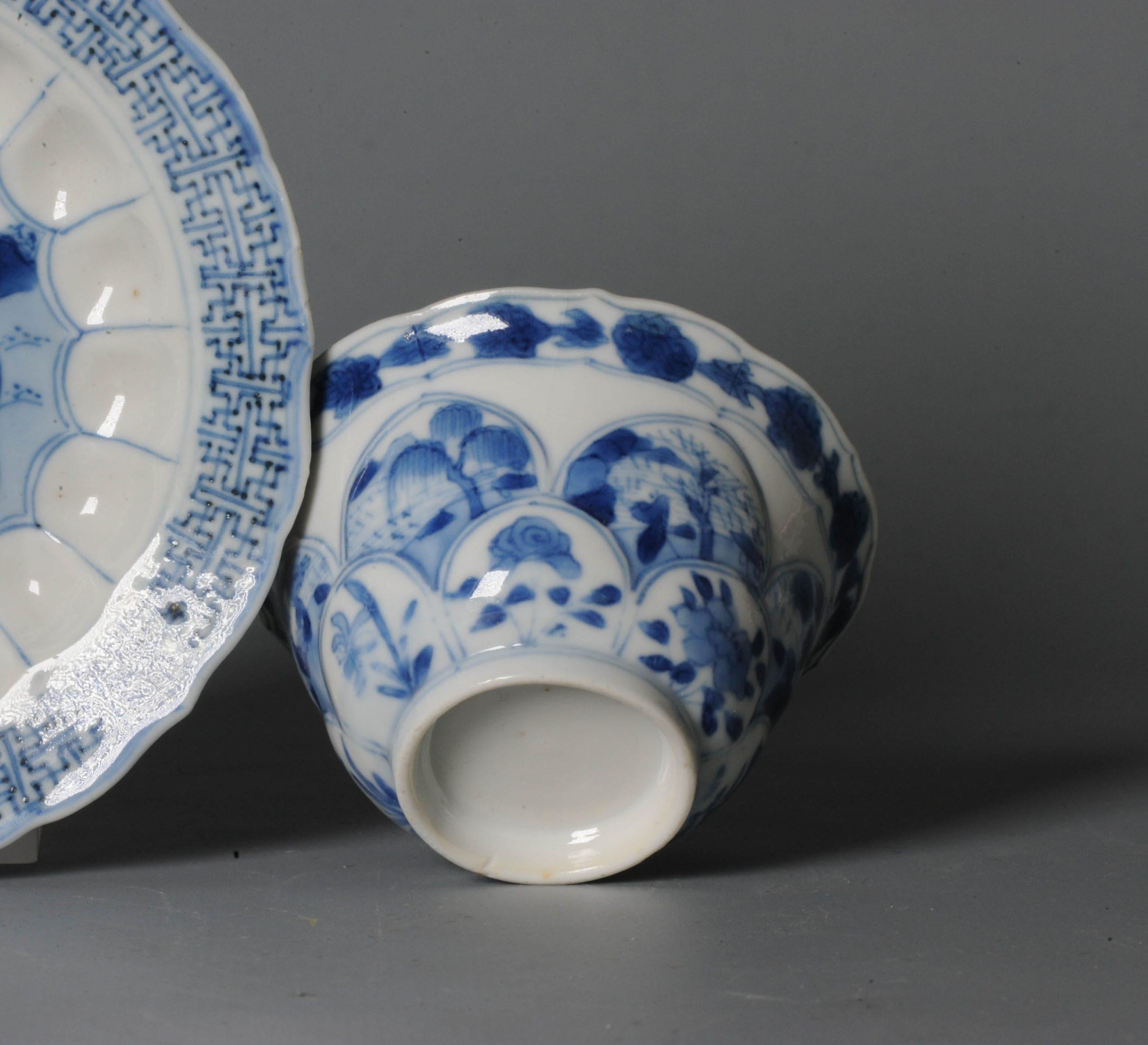 Chinese Export Porcelain Blue and White Lotus-Moulded 'Acupuncture' 1