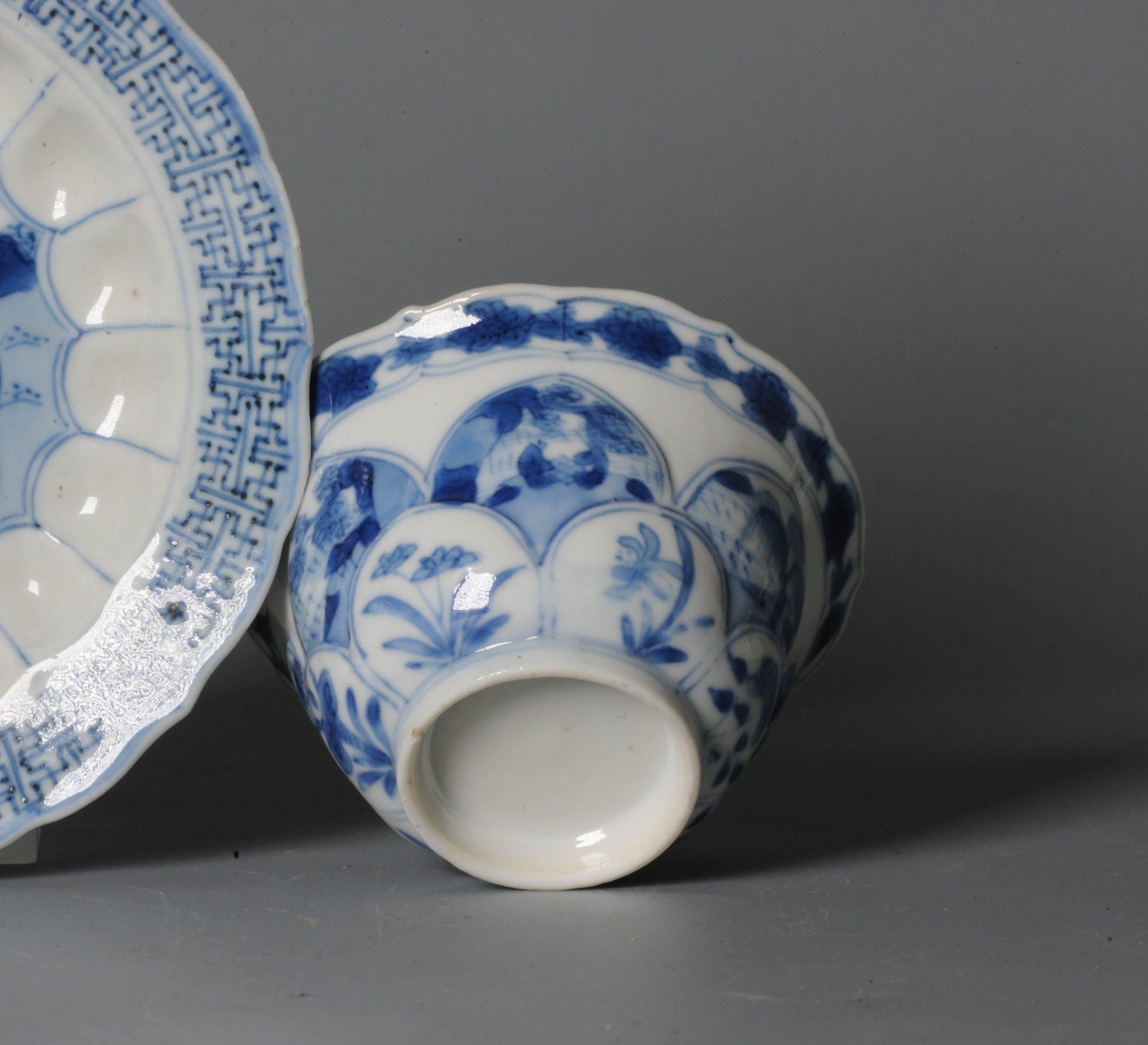 Chinese Export Porcelain Blue and White Lotus-Moulded 'Acupuncture' 2