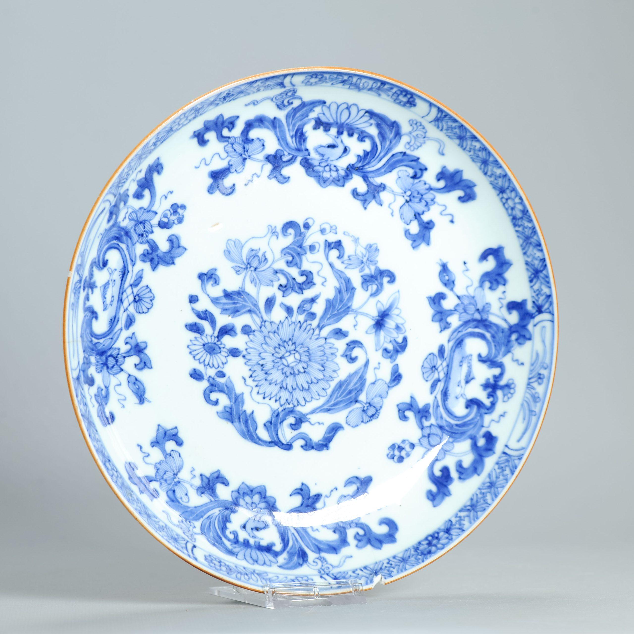 Chinesisches Export-Porzellan, blau-weißes Geschirr MADAME DE POMPADOUR, Qianlong-Zeit (Qing-Dynastie) im Angebot