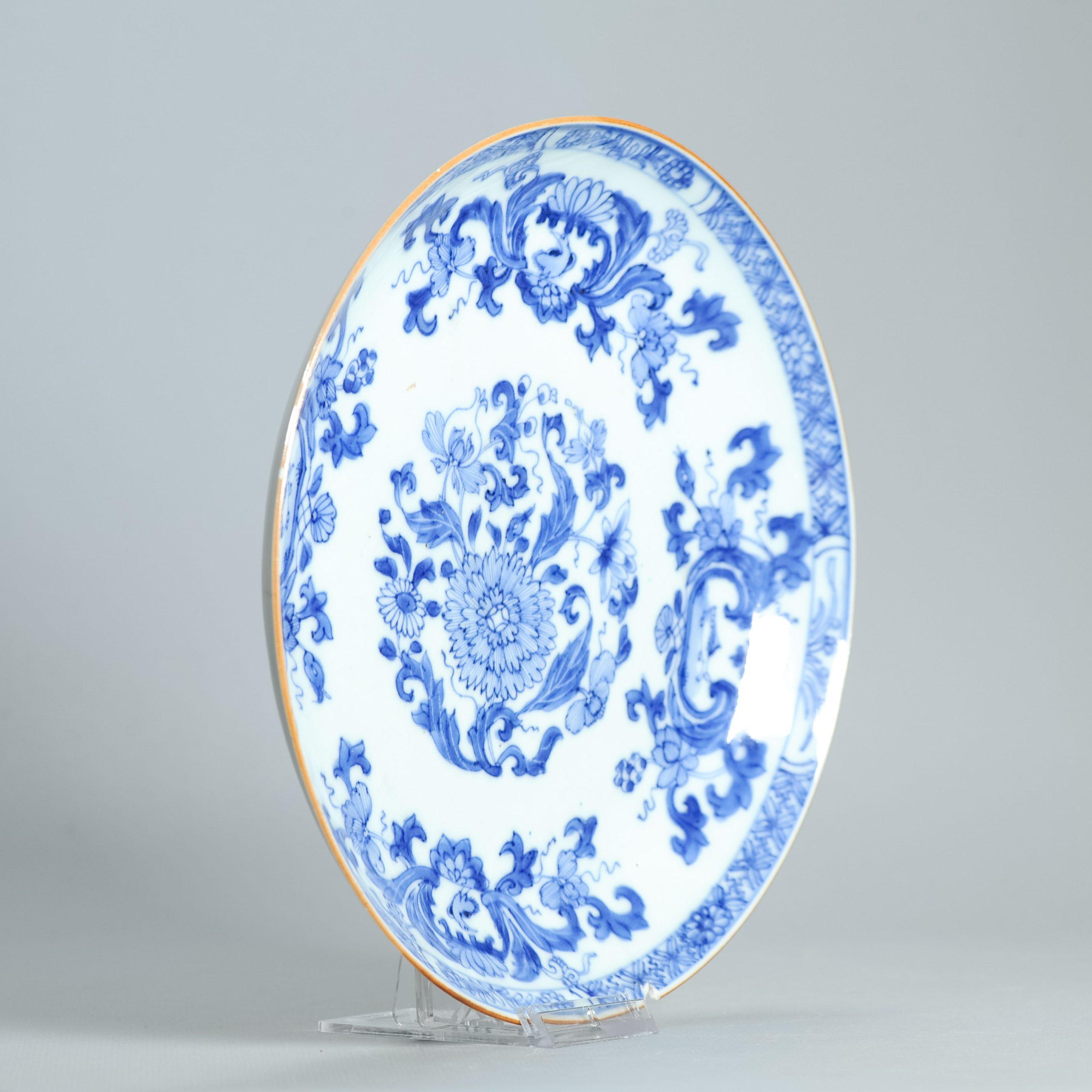 Chinesisches Export-Porzellan, blau-weißes Geschirr MADAME DE POMPADOUR, Qianlong-Zeit im Angebot 2