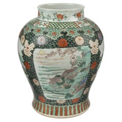 Antique A Chinese Famille Verte Baluster Jar, 19th century