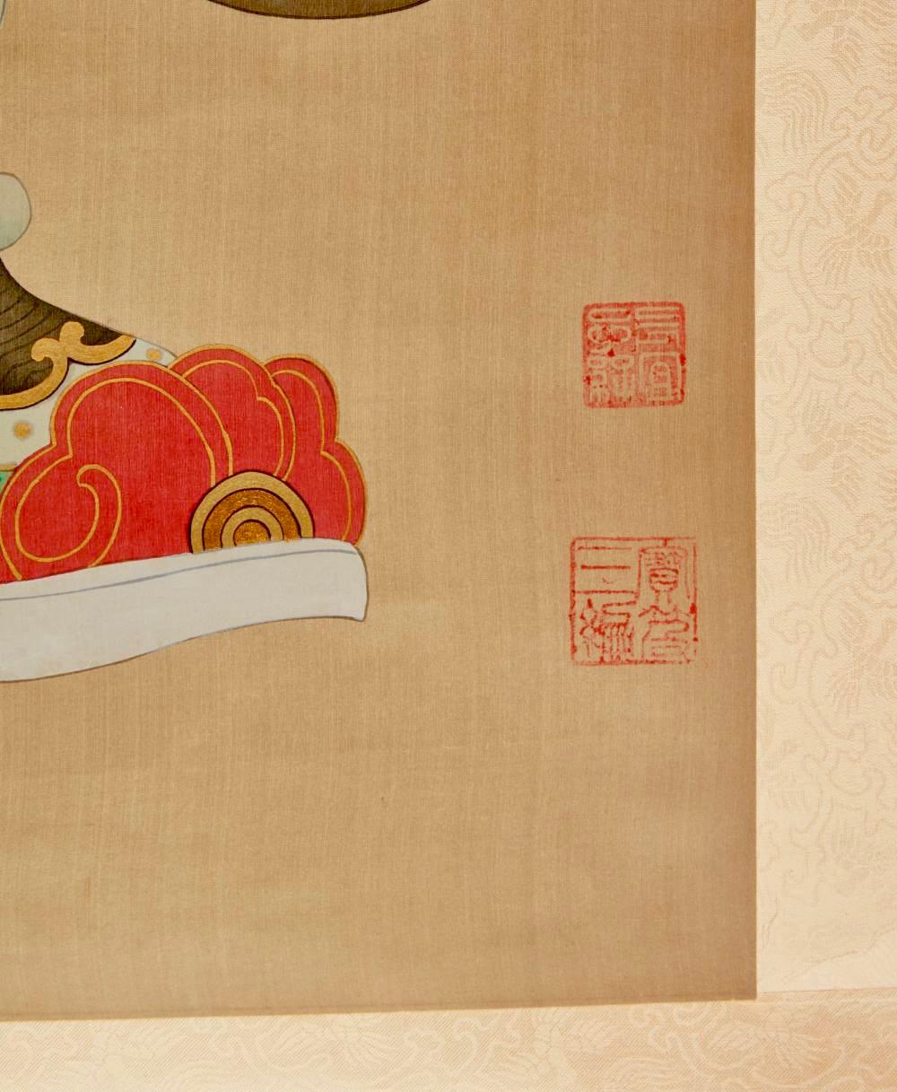 A Chinese Framed Scroll Of An Elder Man For Sale 2