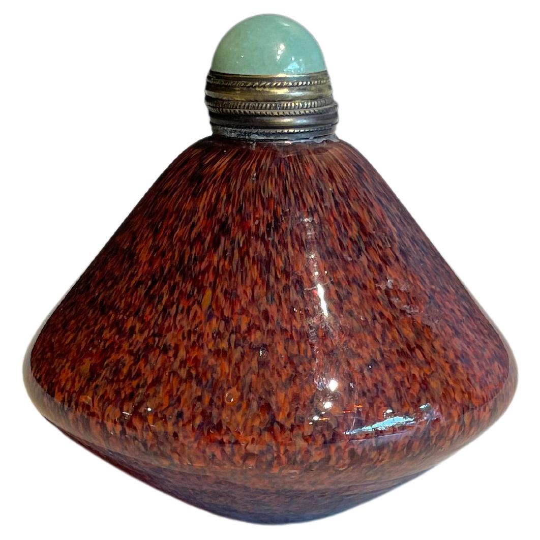 Schnupftabakflasche aus chinesischem Glas, 20. Jahrhundert