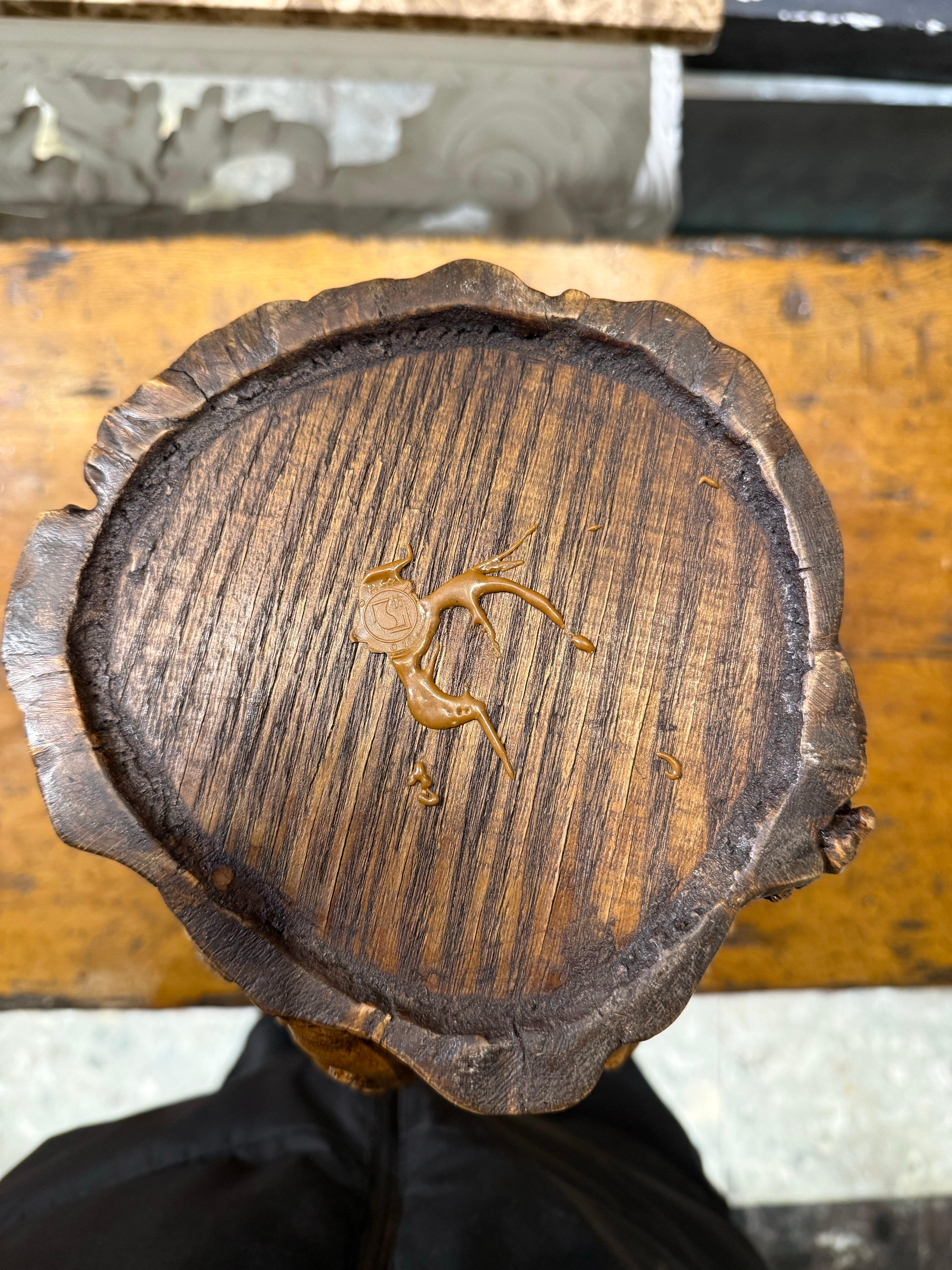 A Chinese Hardwood Gnarled Root Brush Pot, Late 19th Century For Sale 5