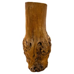 A Chinese Hardwood Gnarled Root Brush Pot, Late 19th Century