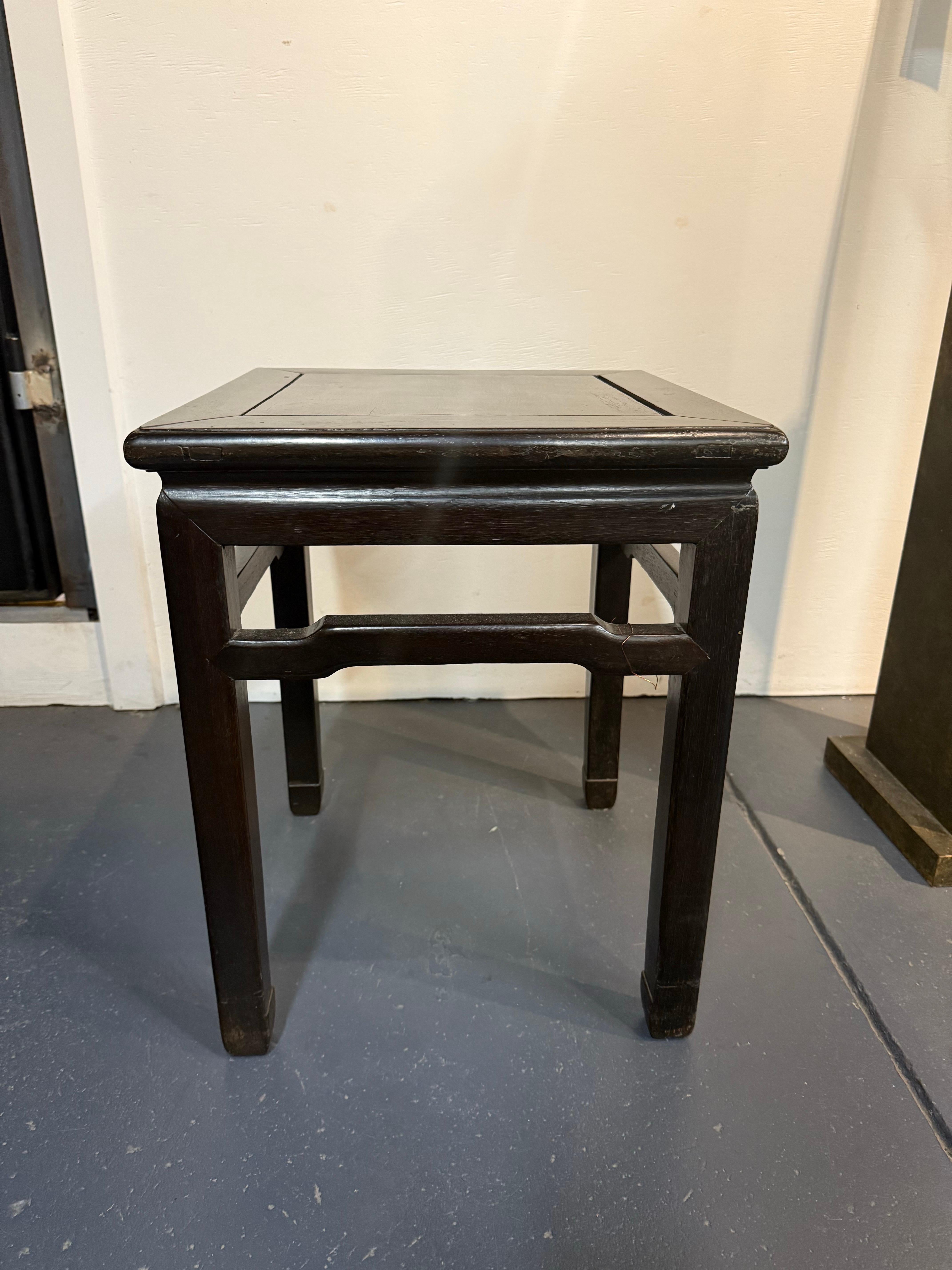 A Chinese Hongmu Stool, Early 20th Century For Sale 5