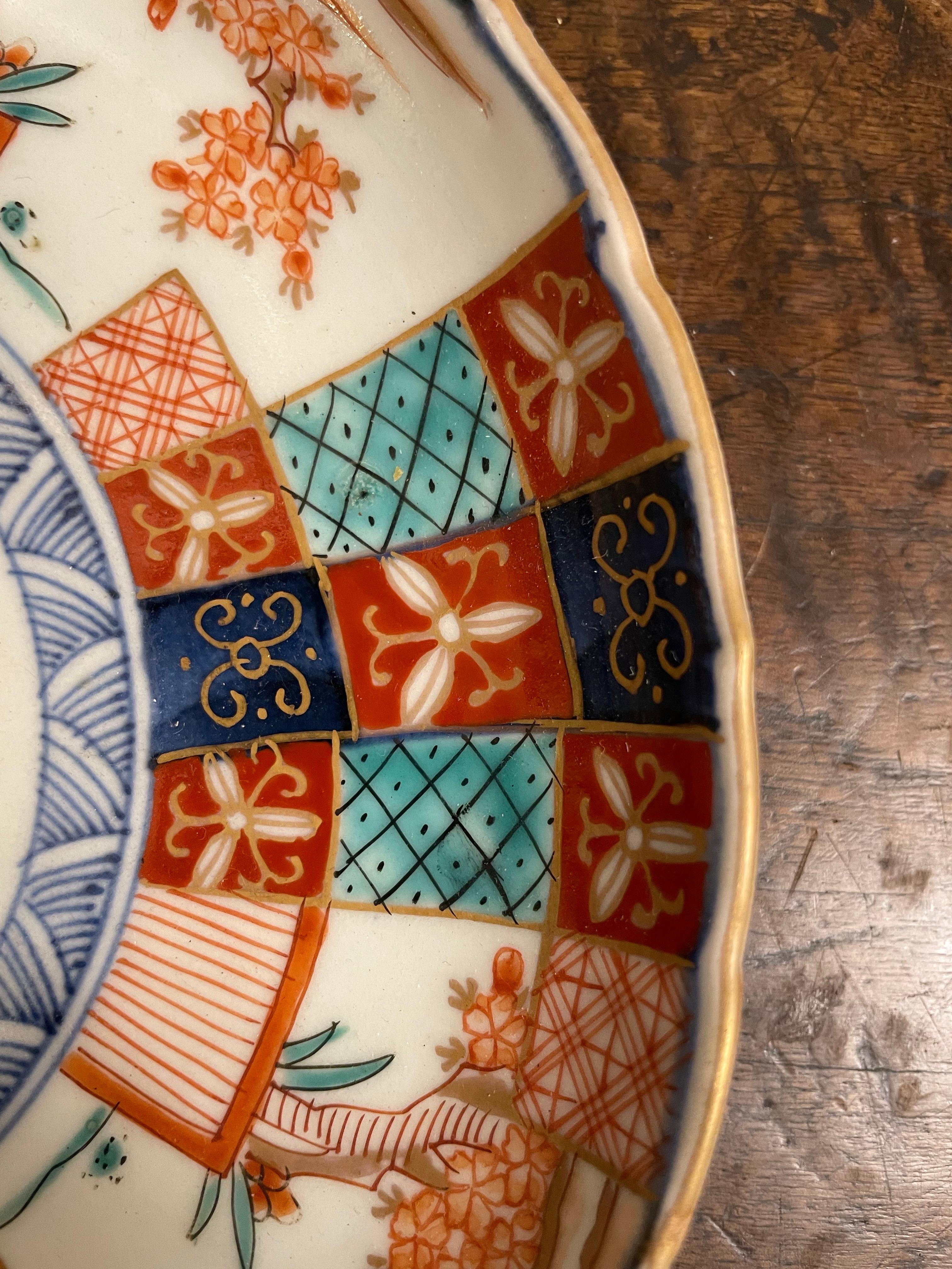 Hand-Crafted A Chinese Imari Style Plate with Chenghua Mark, 19th century For Sale