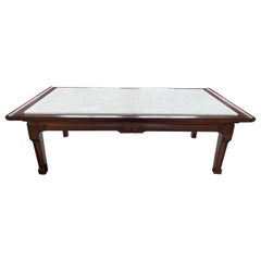 A Chinese Inlay Carved Marble Top Coffee