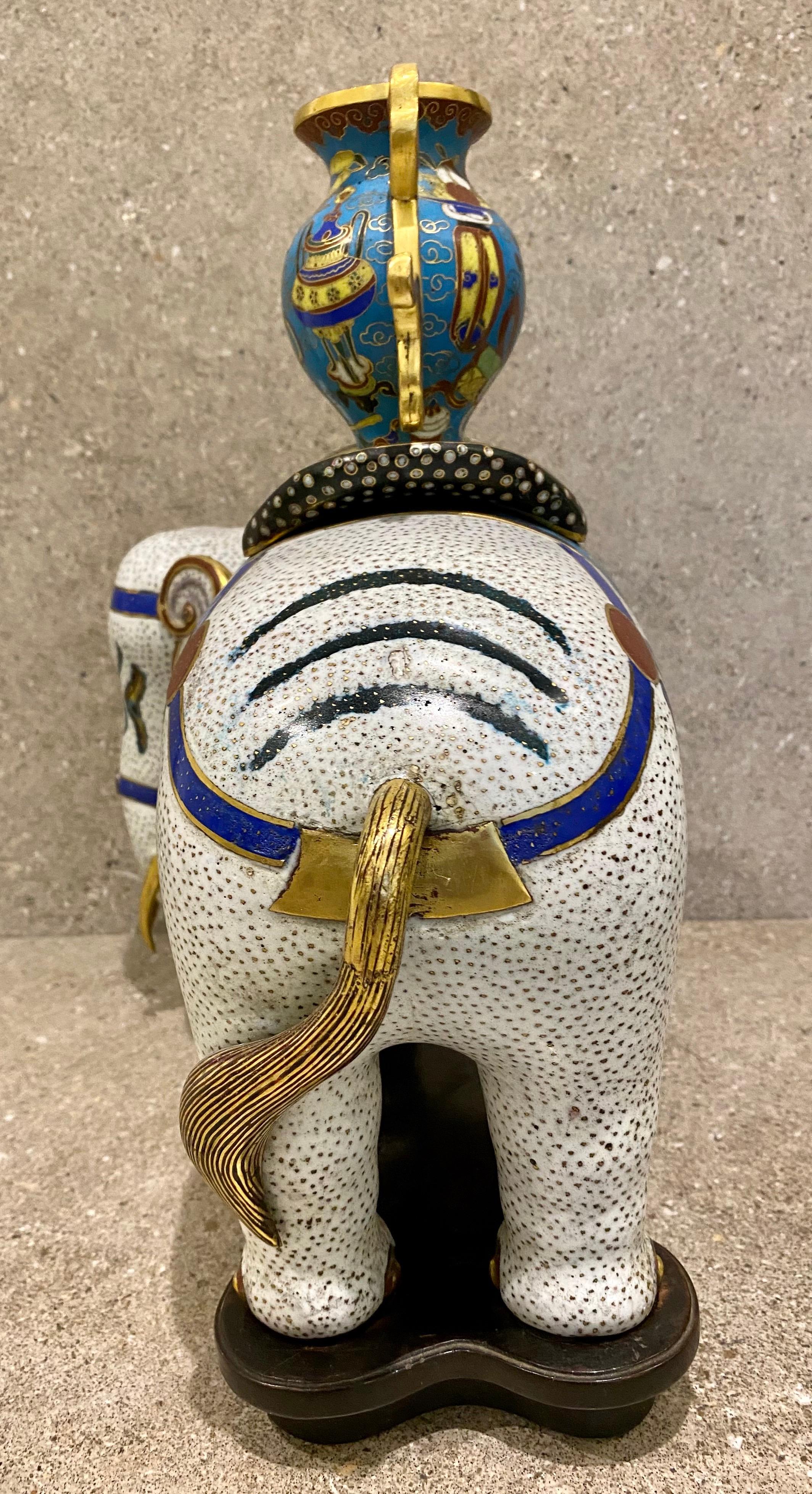 Chinese Jiaqing Period Cloisonne Model of an Elephant 3