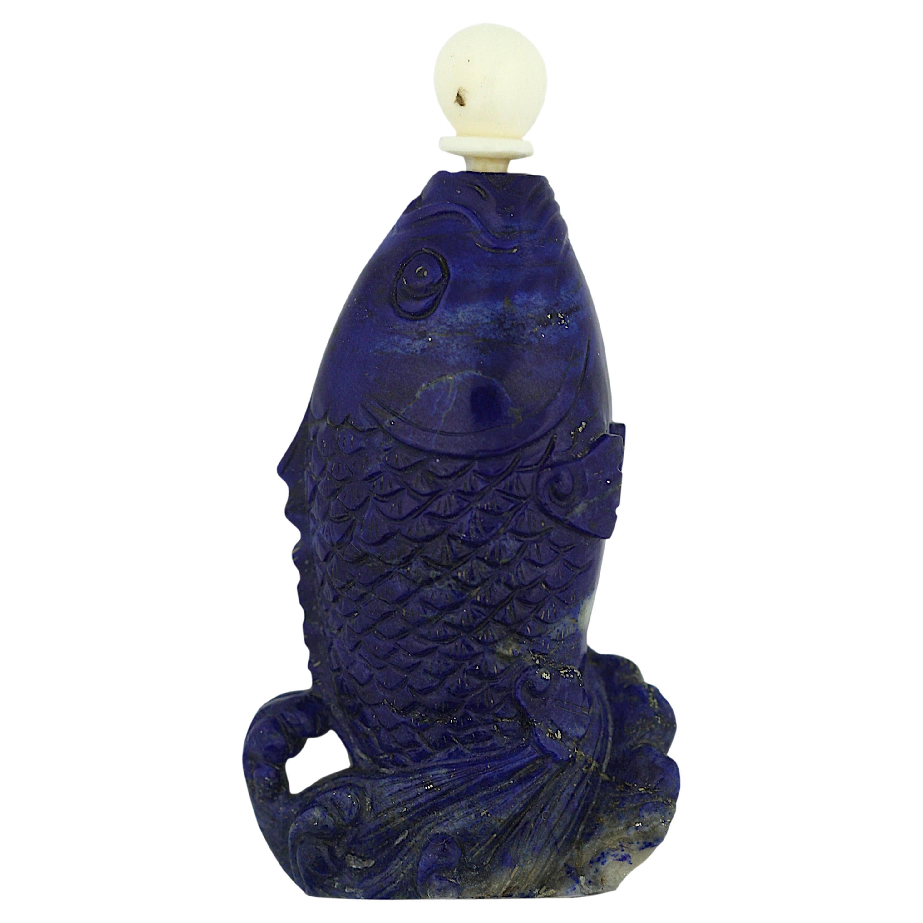 Chinese Lapis Lazuli Snuff Bottle For Sale