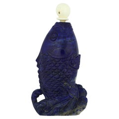 Vintage Chinese Lapis Lazuli Snuff Bottle