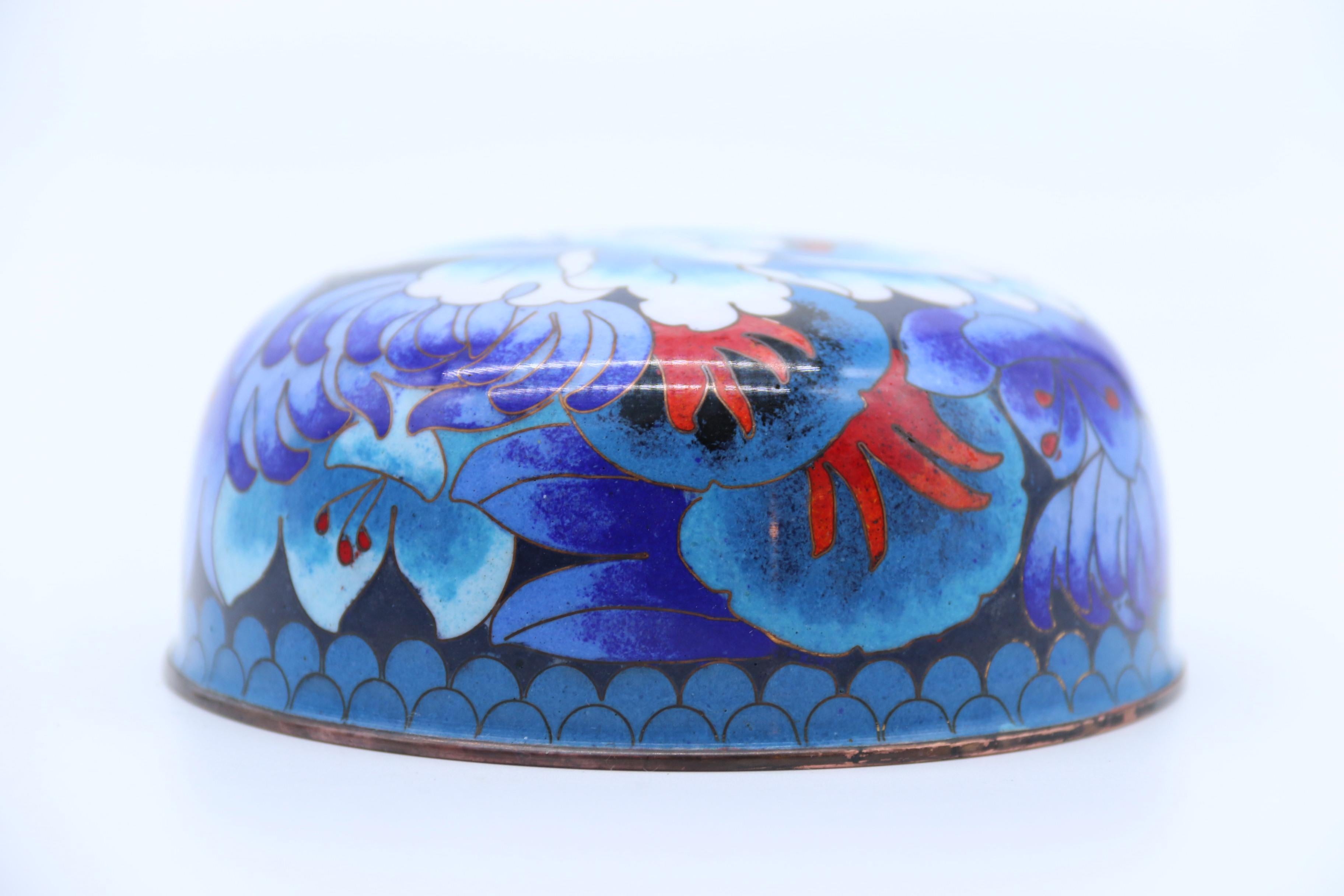 Chinese Large Cloisonné Ginger Jar Enamelled with Peonies, c 1930 11