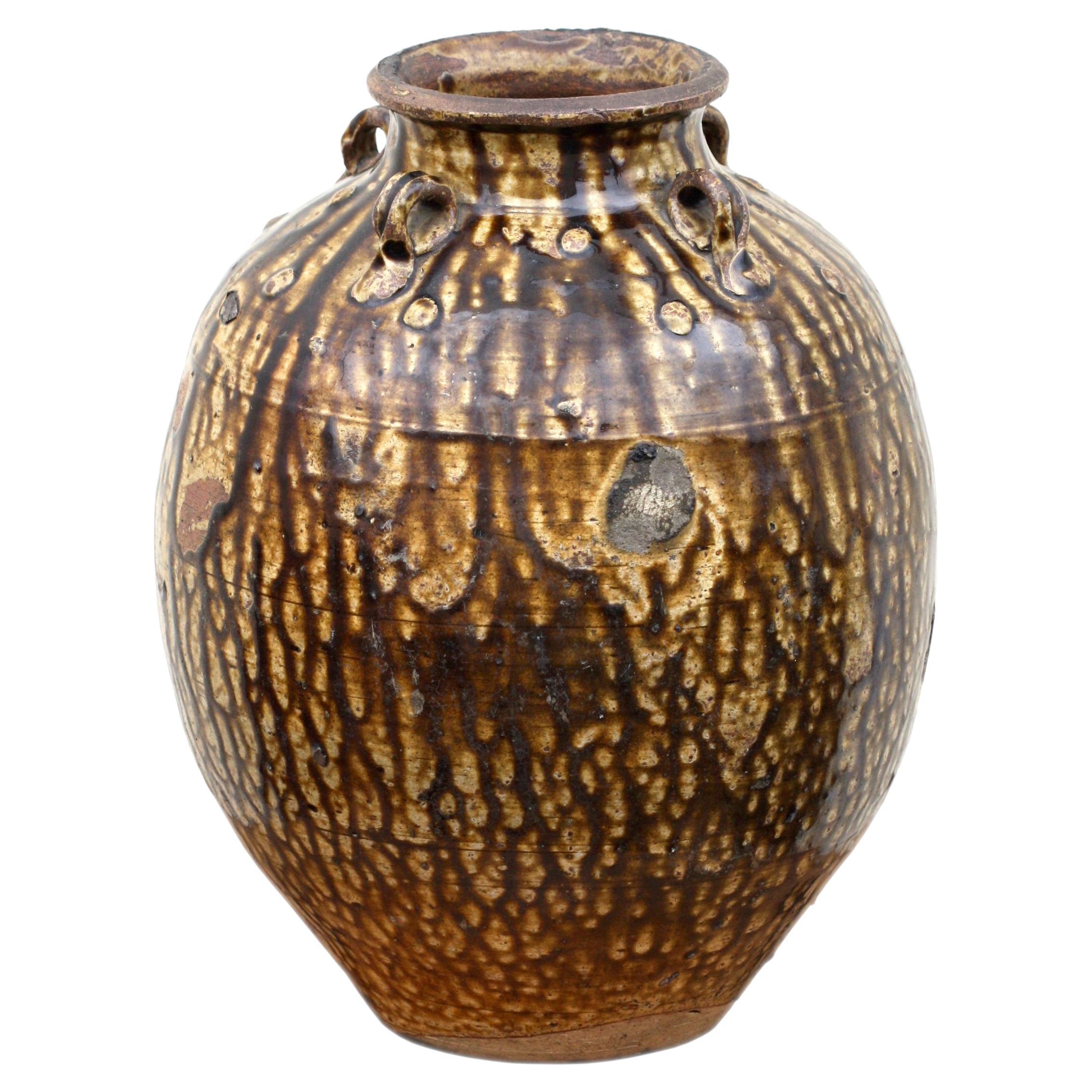 A Chinese Mataban Stoneware Storage Jar For Sale