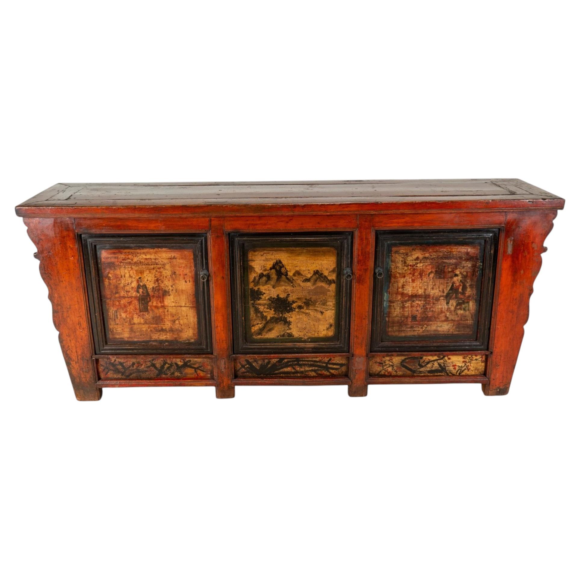 A Chinese Painted Sideboard