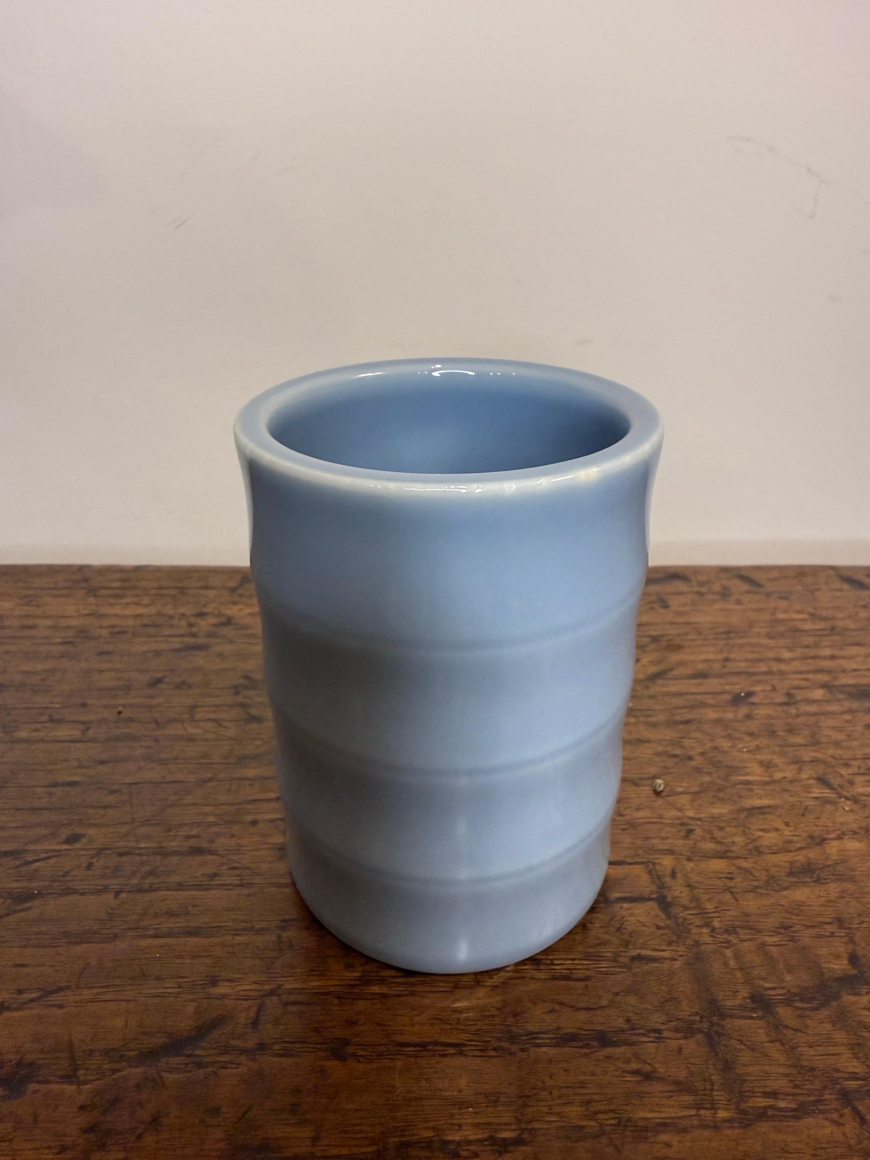 A Chinese Pale Blue Glazed Brush Pot, Guangxu Mark, 20th Century For Sale 2