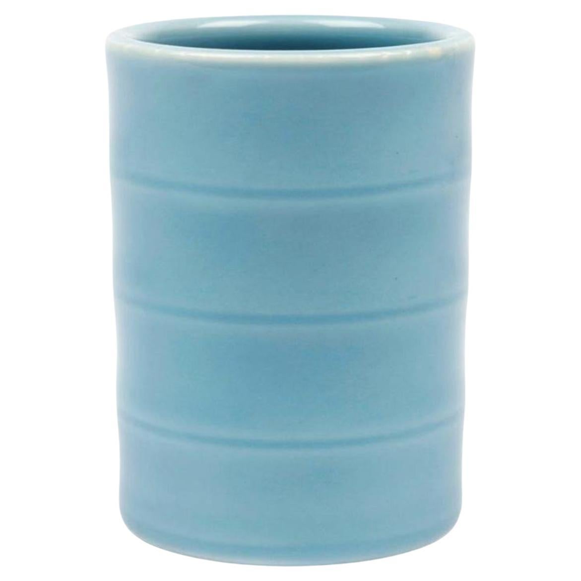 A Chinese Pale Blue Glazed Brush Pot, Guangxu Mark, 20th Century
