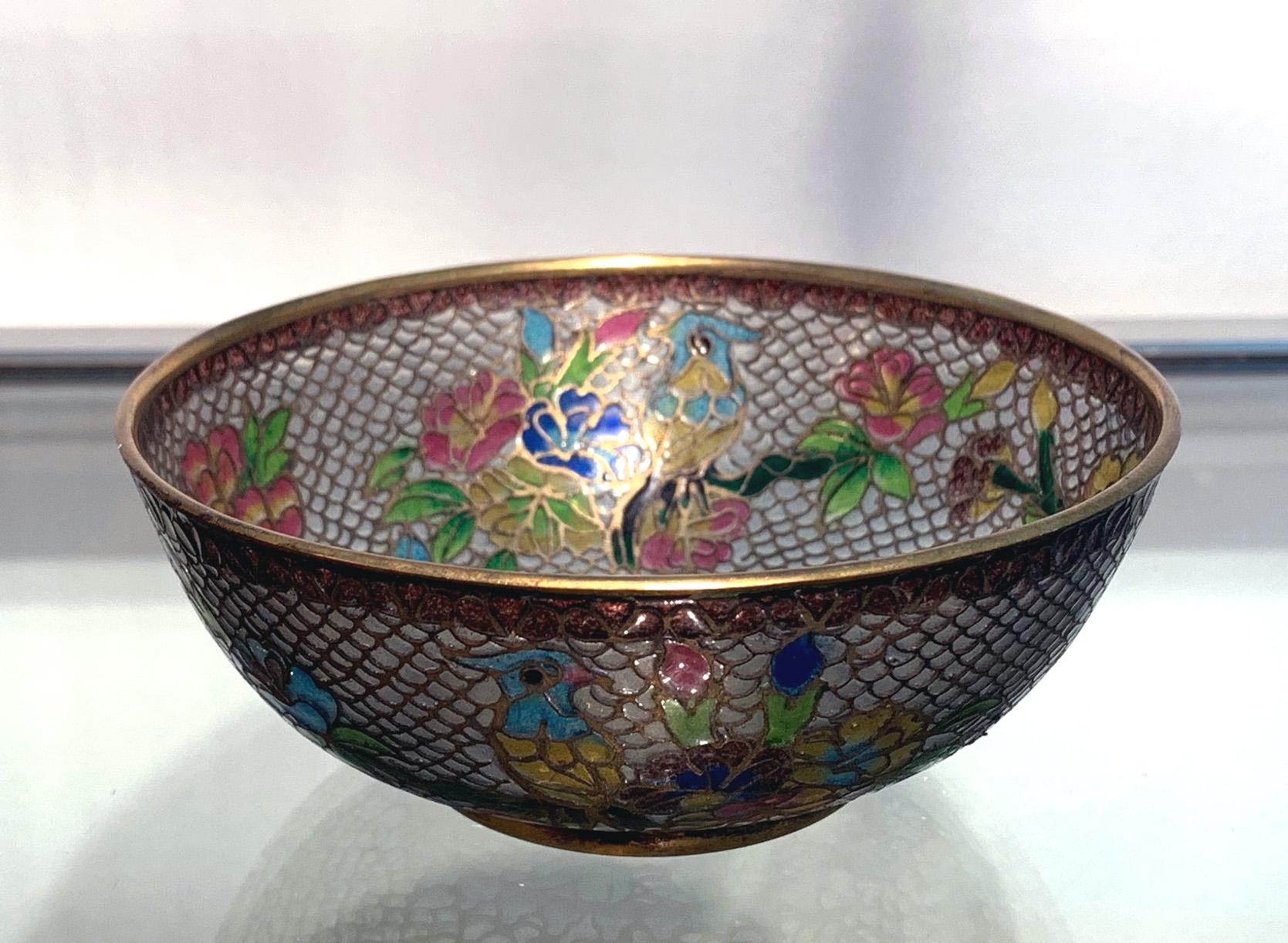 Chinese Plique-a-Jour Bowl In Good Condition For Sale In Atlanta, GA