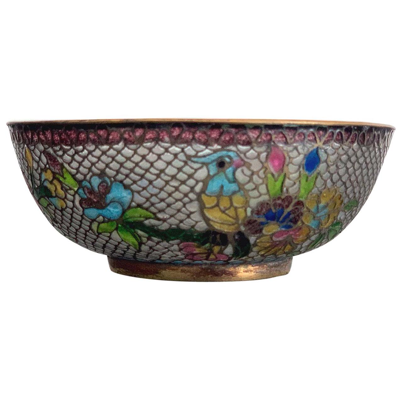 Chinese Plique-a-Jour Bowl For Sale