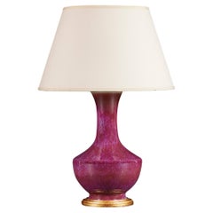 A Chinese Plum Flambe Vase as a Lamp