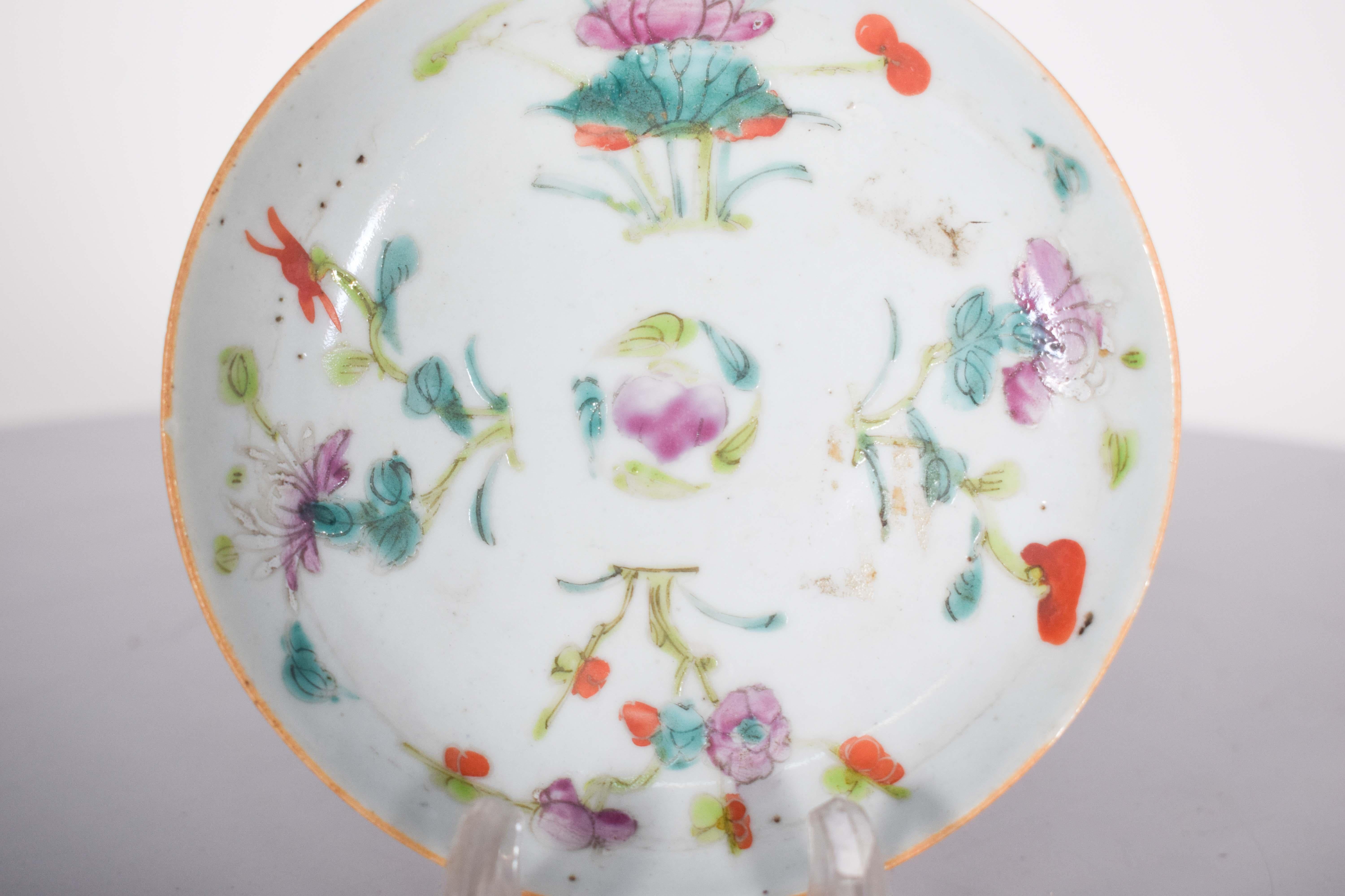 Baroque A Chinese Porcelain Saucer, Qing Dynasty for Export