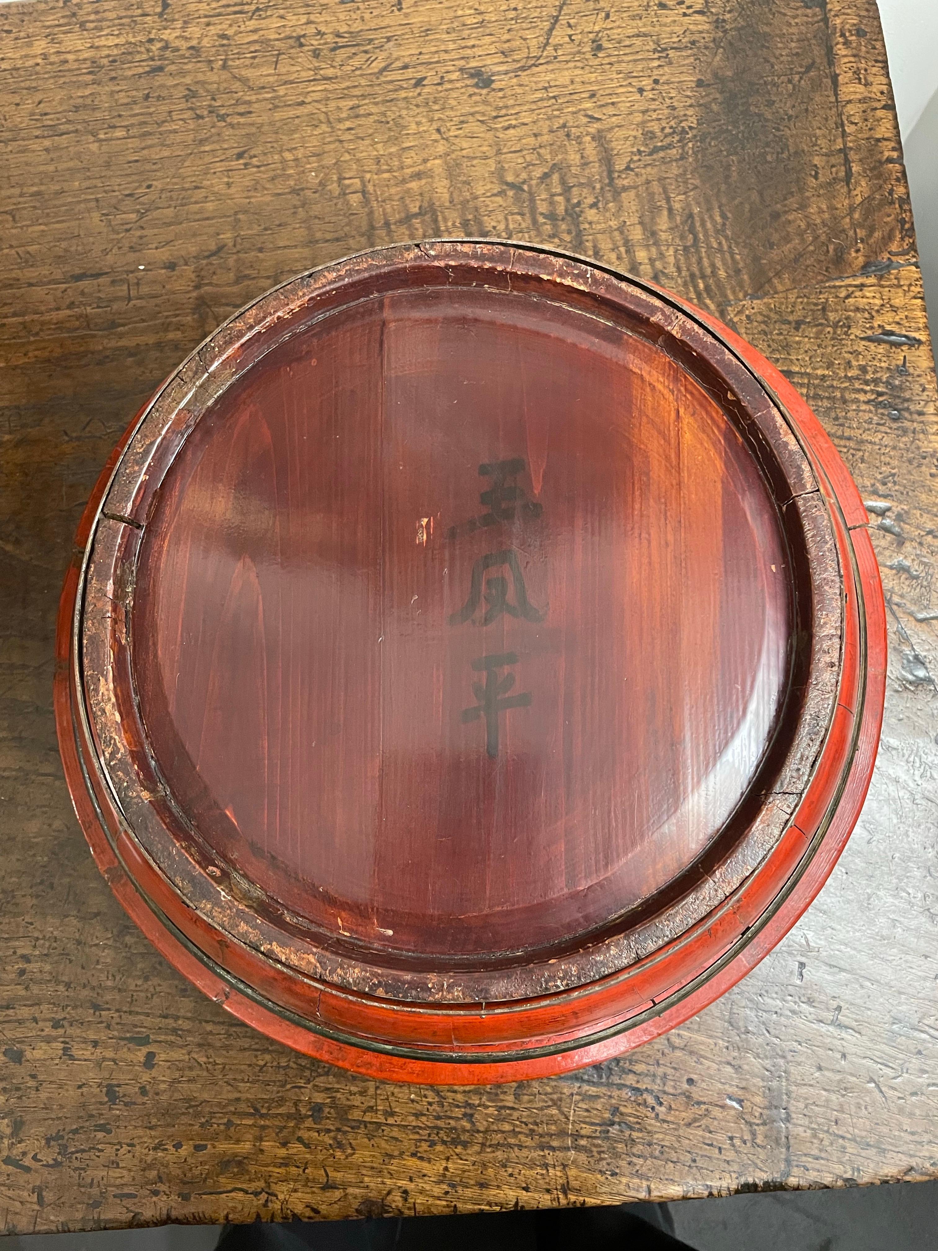 Lacquered A Chinese Red Lacquer Baby Bath with Mark, Late 19th Century For Sale