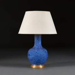 A Chinese Robin's Egg Blue Glazed Vase as a Lamp
