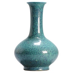 A Chinese Robins Egg bottle vase 20/21c with Seal Mark in Qianlong style