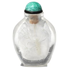 Antique Chinese Rock Crystal "Ladies" Snuff Bottle Qing Dynasty, 19th Century