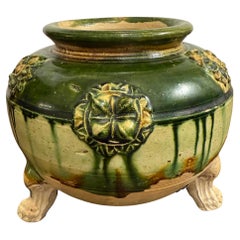 A Chinese Sancai Tripod Jar, Tang Dynasty Ex Sotheby's