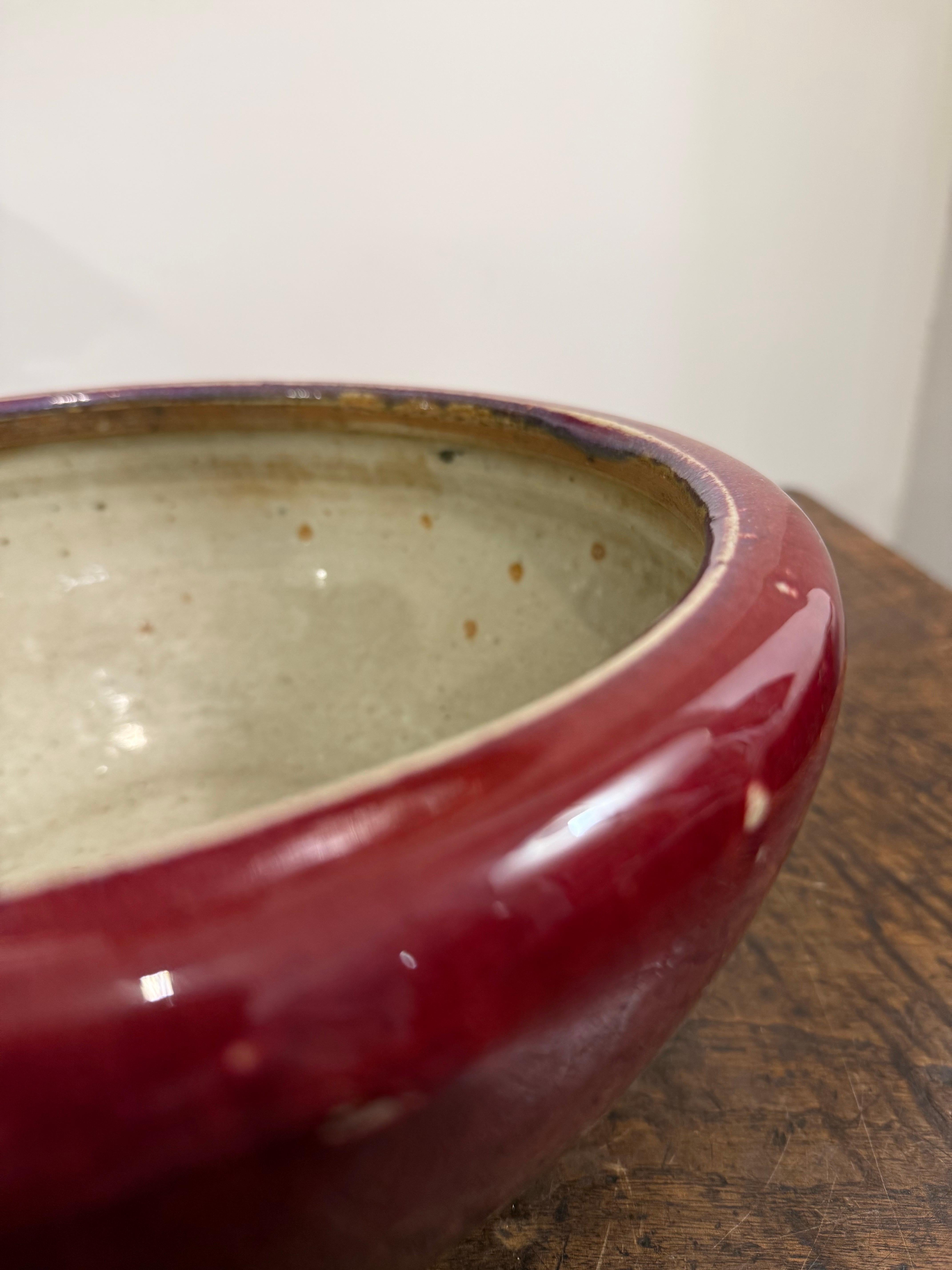 Fait main Bol chinois en glaçure Sang de Boeuf, 19e siècle en vente