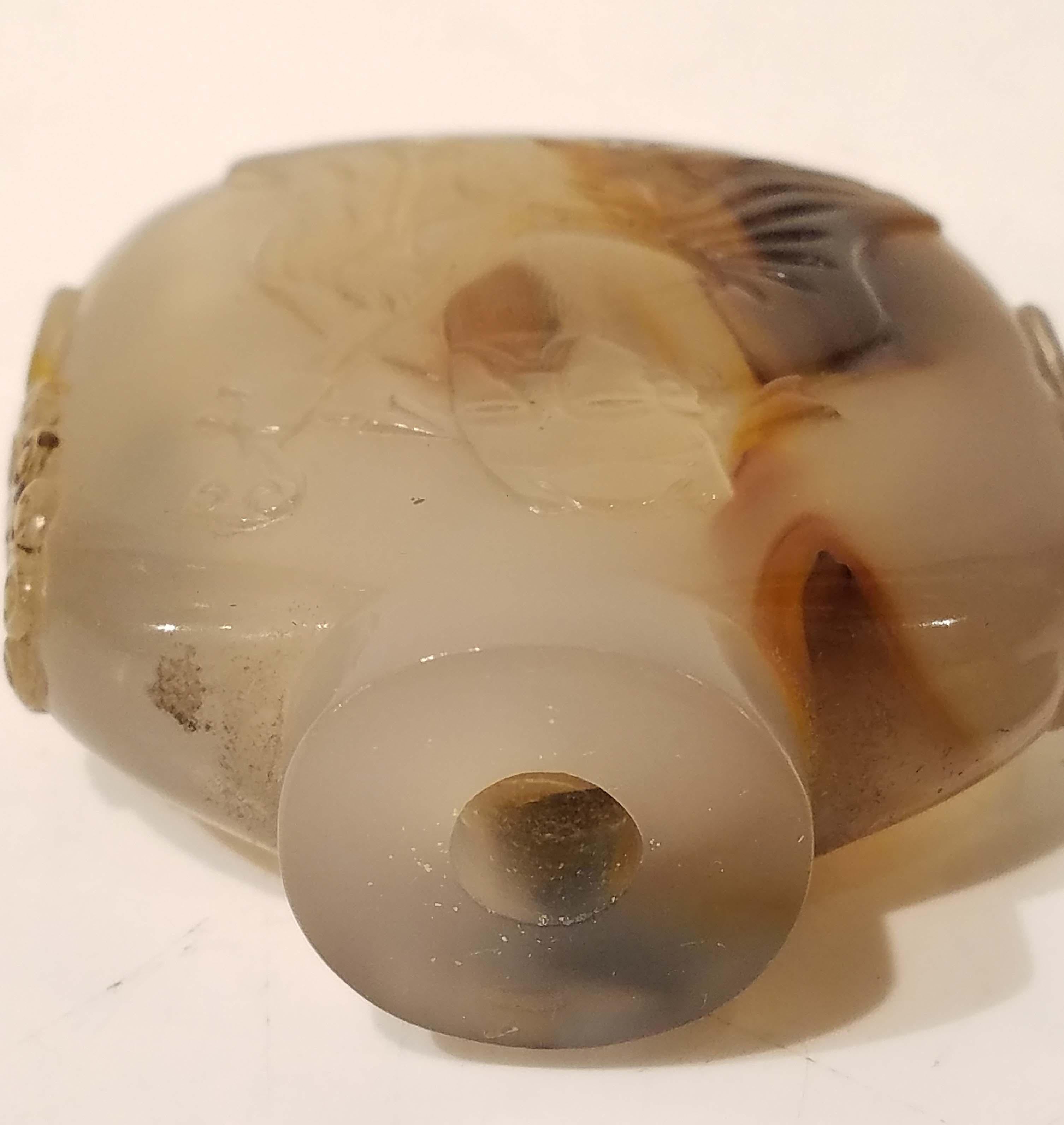 Chinese Shadow Agate Snuff Bottle, 18th-19th Century 3