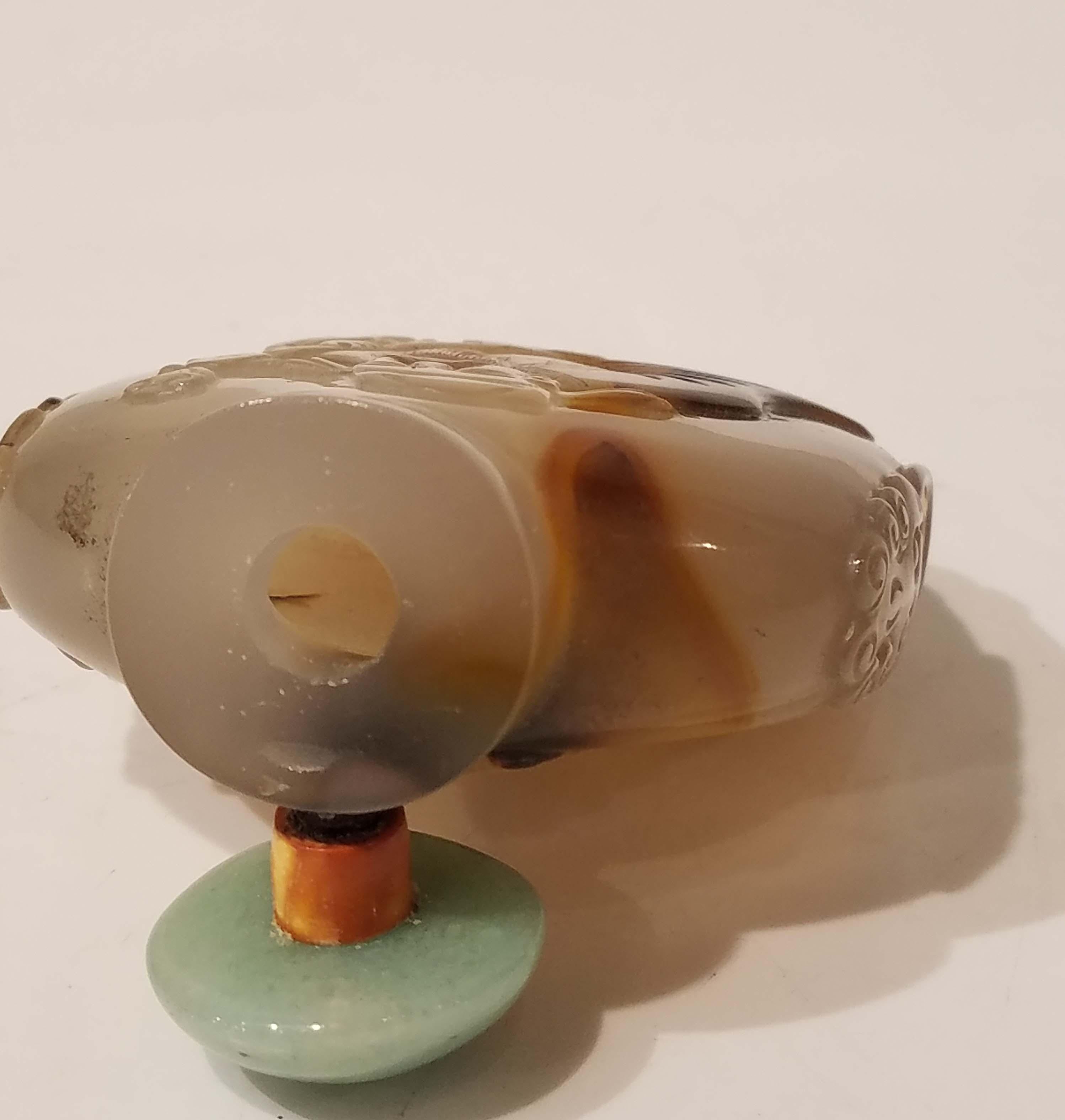 Chinese Shadow Agate Snuff Bottle, 18th-19th Century 4