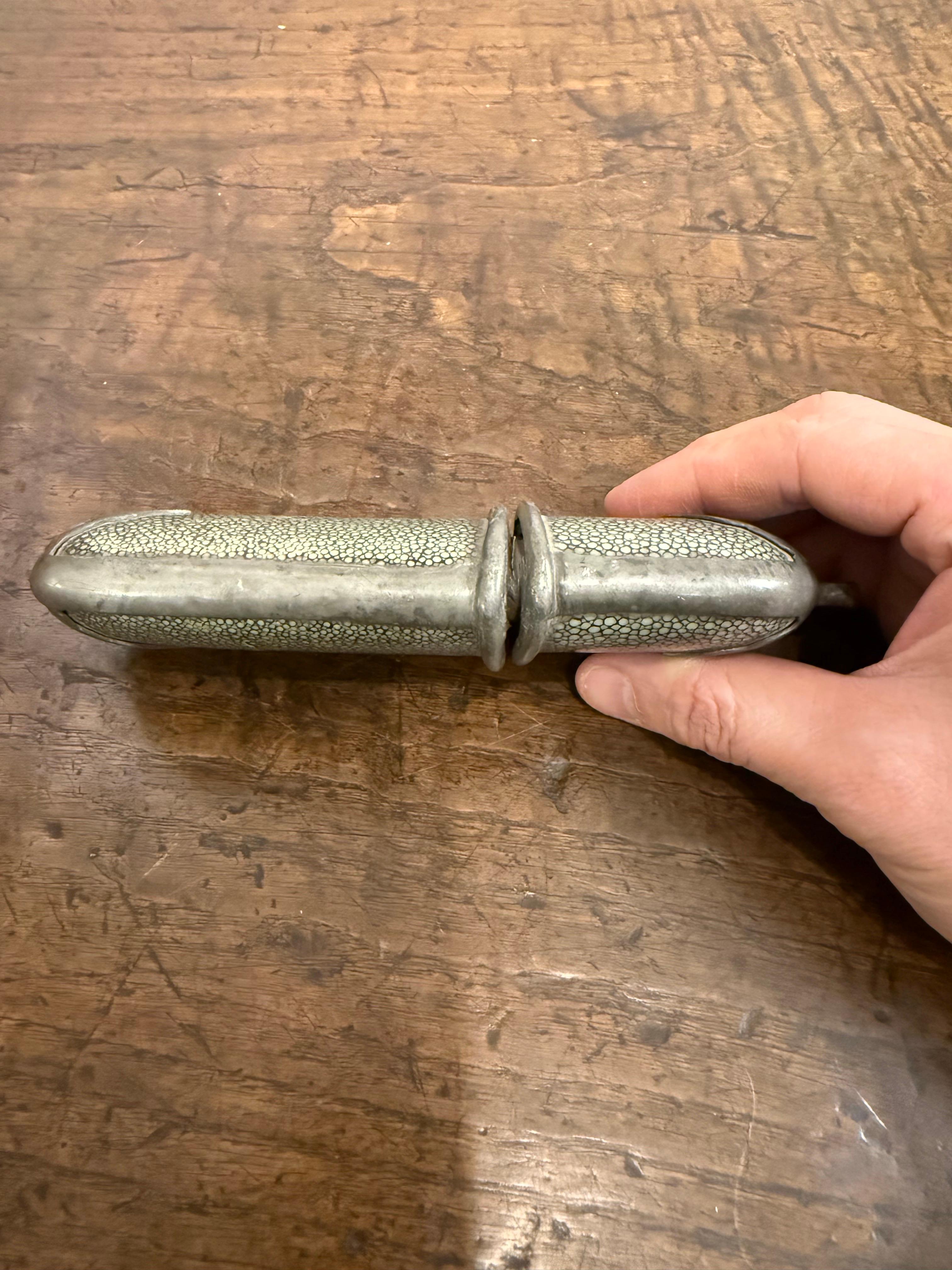 A Chinese Shagreen Style Glasses Case, 19th Century For Sale 5