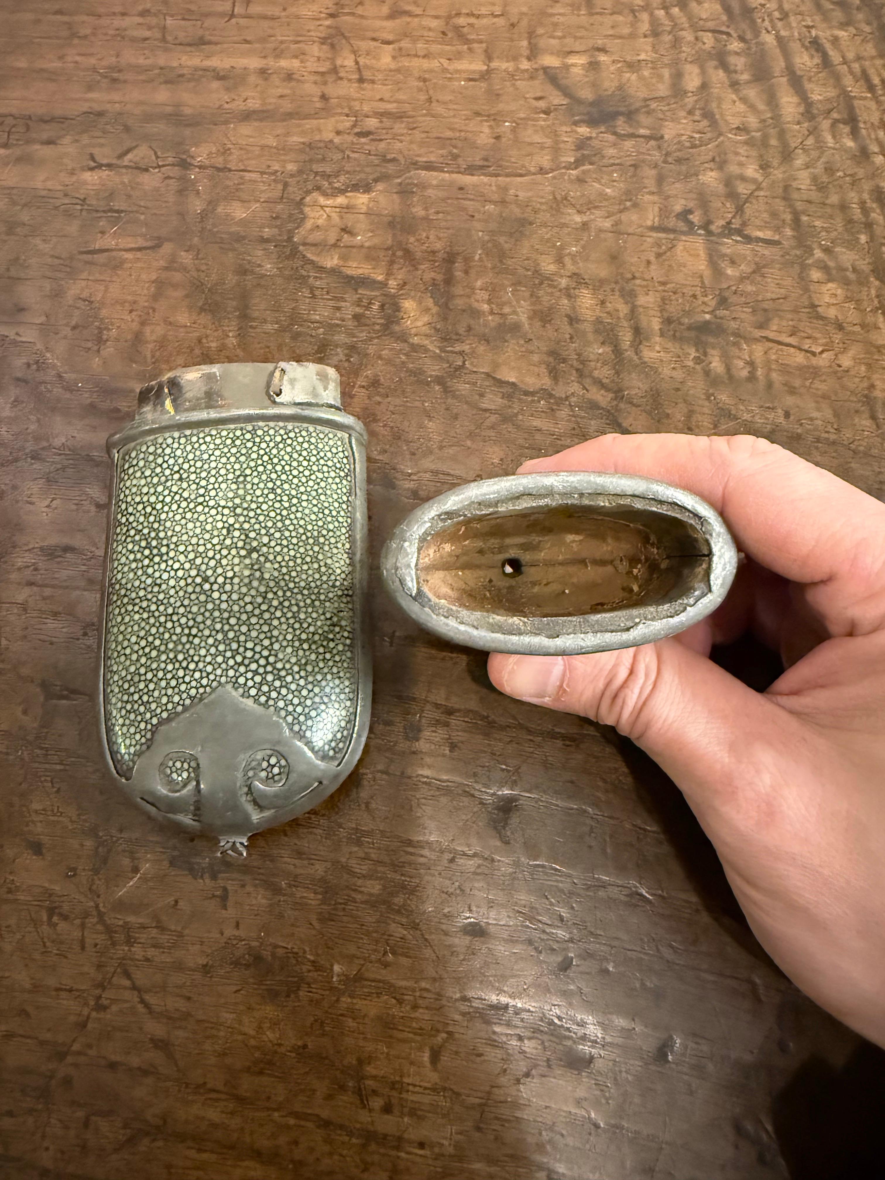 A Chinese Shagreen Style Glasses Case, 19th Century For Sale 3