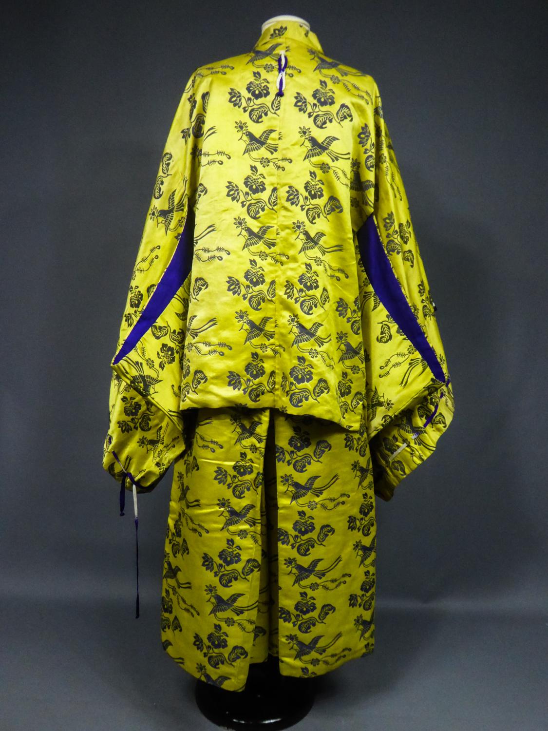 A Chinese Silk Damask Dramatic Set Circa 1960 For Sale 5