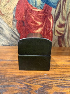 A Chinese Wooden Black Painted Pillow Box, Early 20th Century