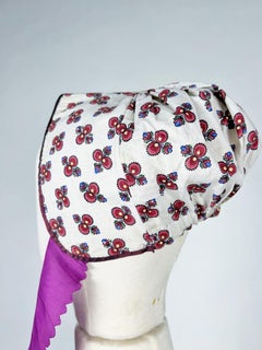 A chintz french cap - Vallée de le Roya- Nice Circa 1880