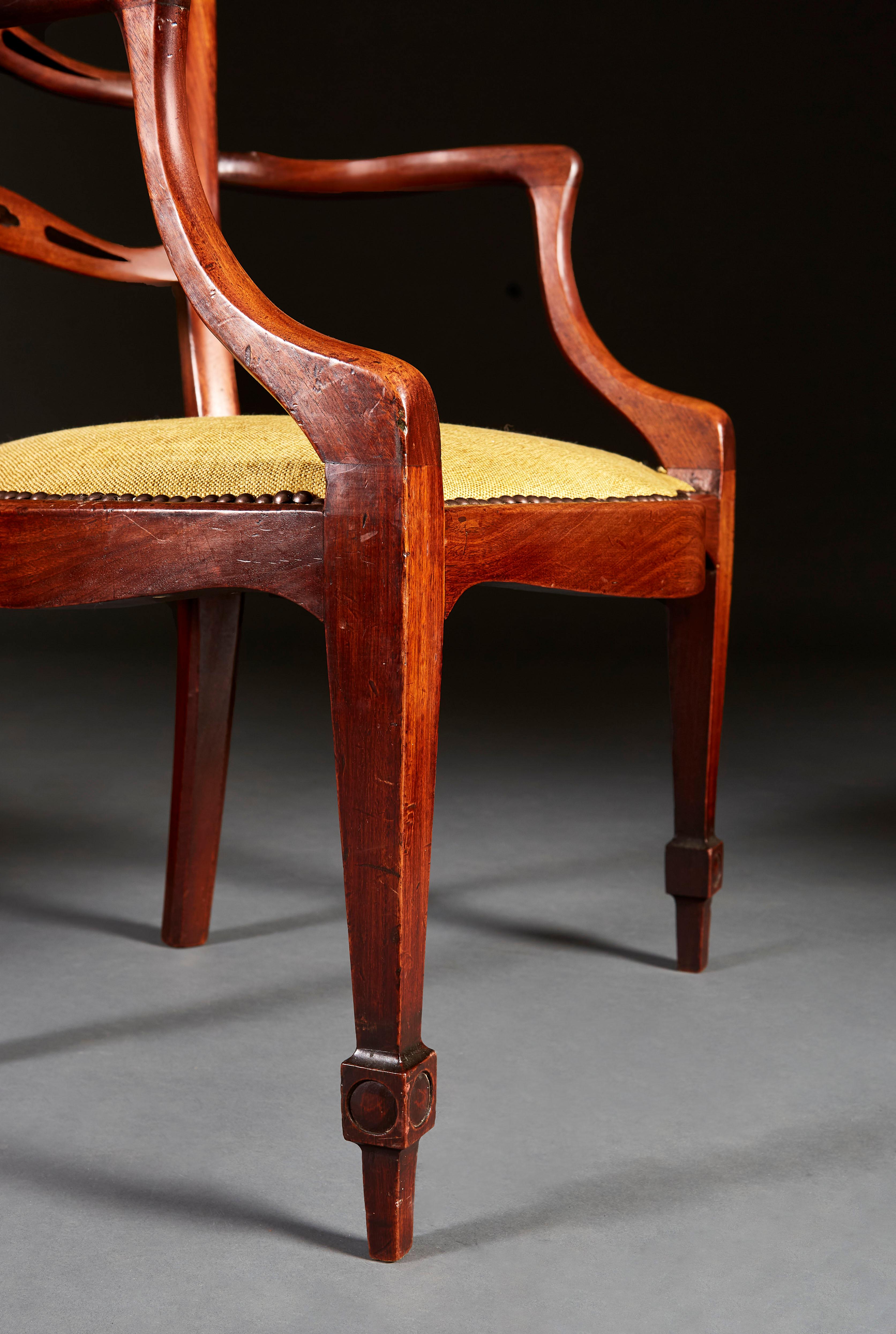 Chippendale Ladder Back Armchair In Good Condition In London, GB