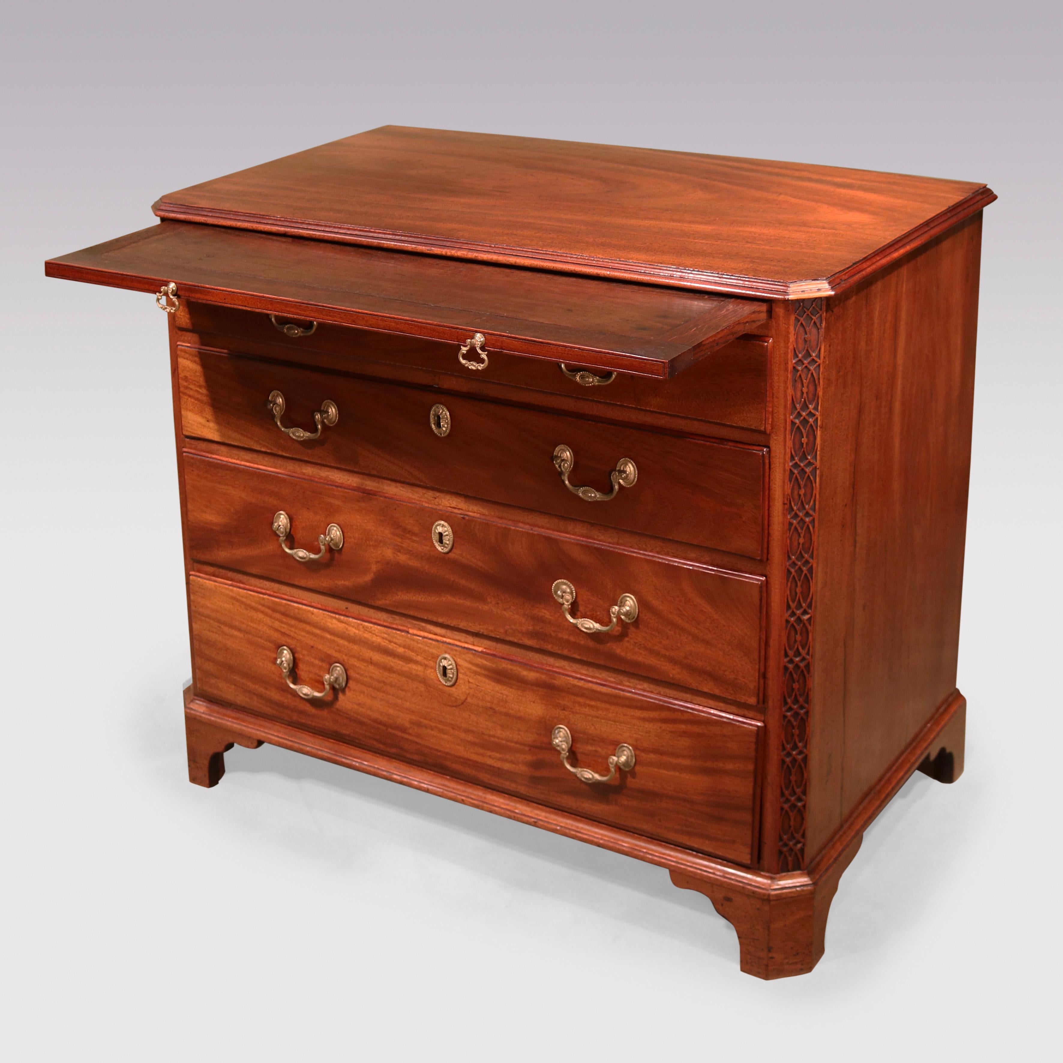 English A Chippendale period mahogany chest of drawers For Sale