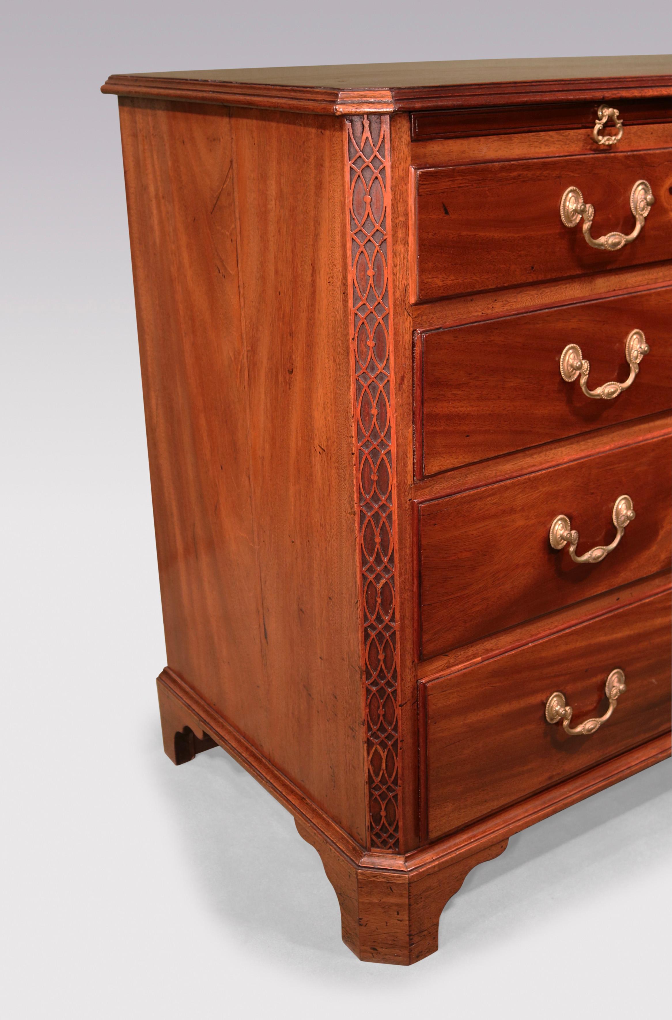 18th Century A Chippendale period mahogany chest of drawers For Sale