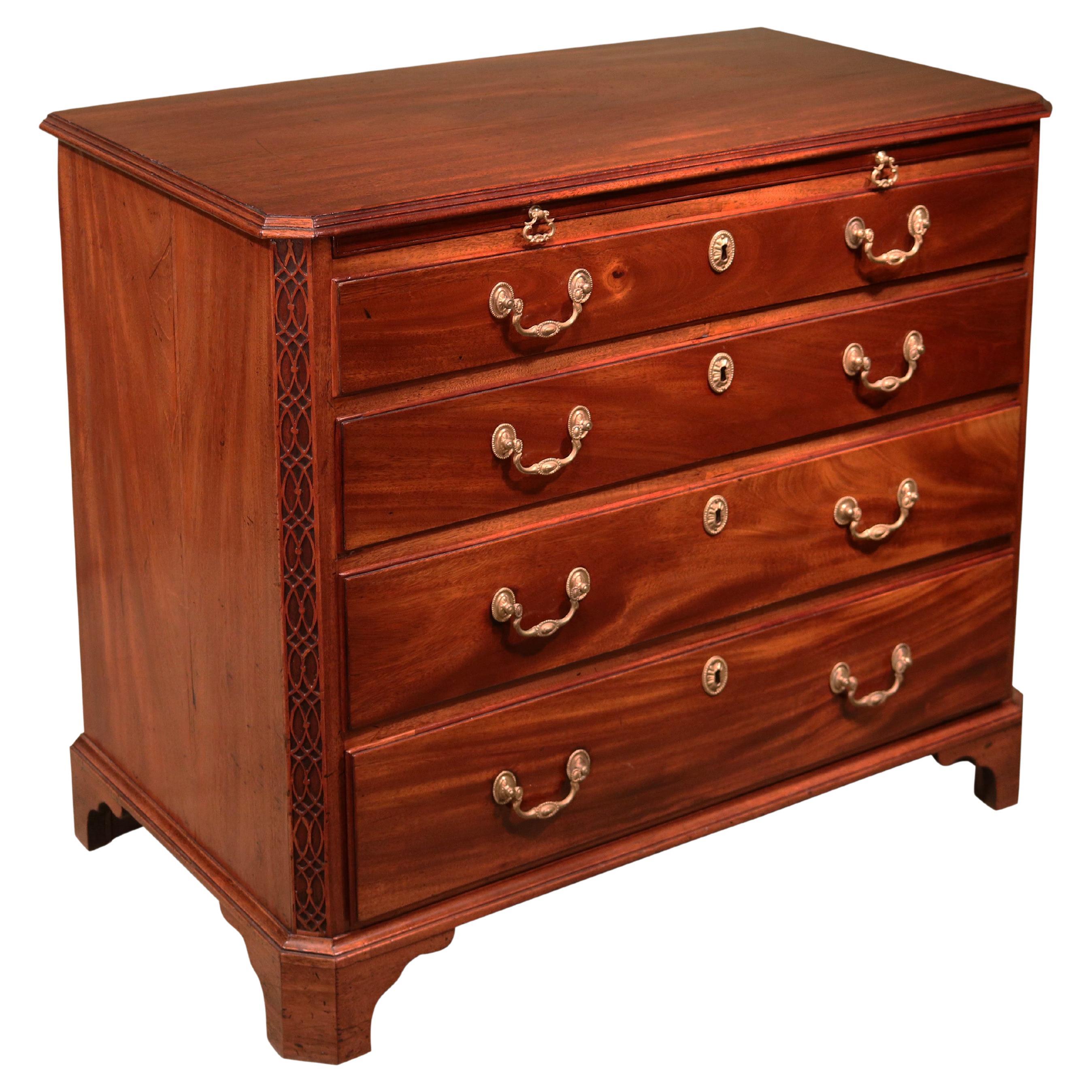 A Chippendale period mahogany chest of drawers For Sale
