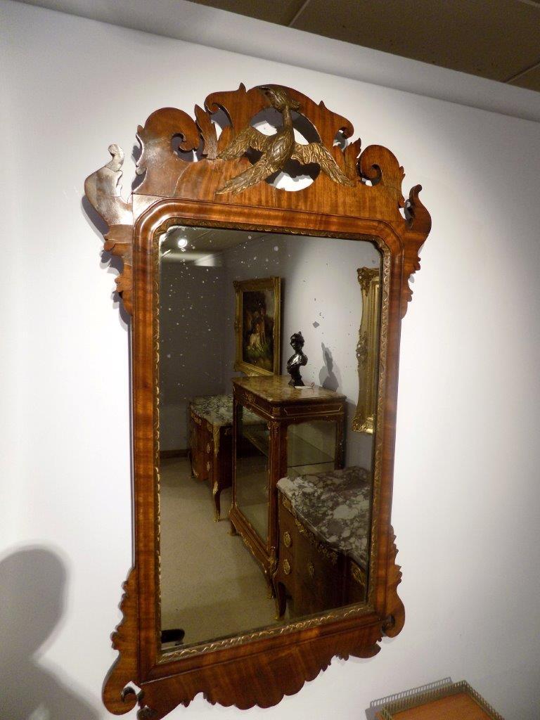 Late 18th Century Chippendale Style George III Period Mahogany Pierced Fretwork Mirror